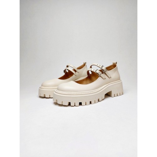 Туфли Мери Джейн молочные 2