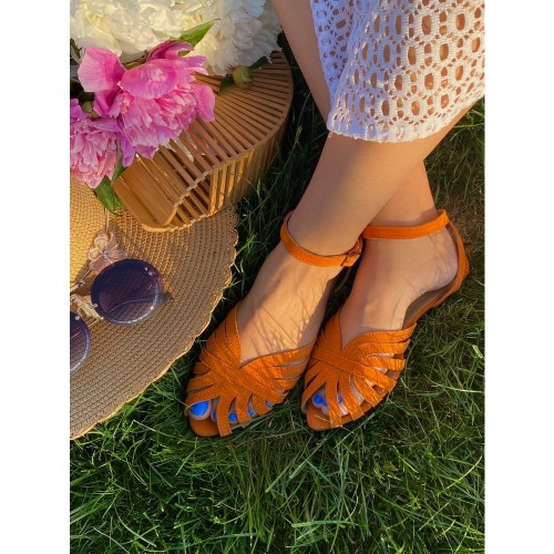 Vintage оранжевые замша 1