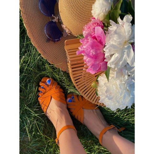 Vintage оранжевые замша 2