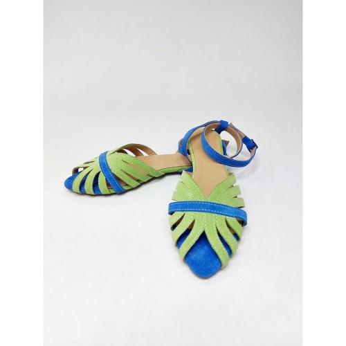 Vintage фисташково-синие замша 4