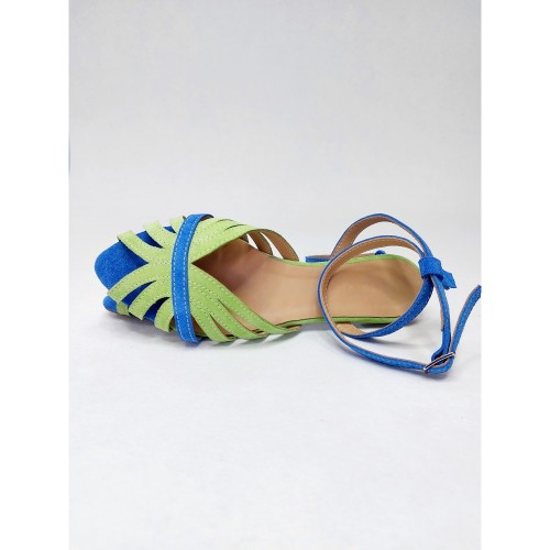 Vintage фисташково-синие замша 3