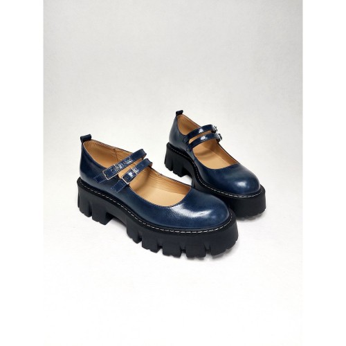 Туфлі Мері Джейн сині 1