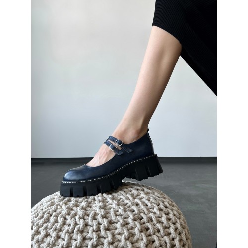 Туфлі Мері Джейн сині 4