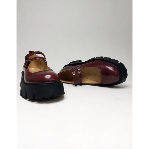 Туфли Мери Джейн бордо 2