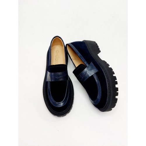 Лофери А-28 сині замша 1