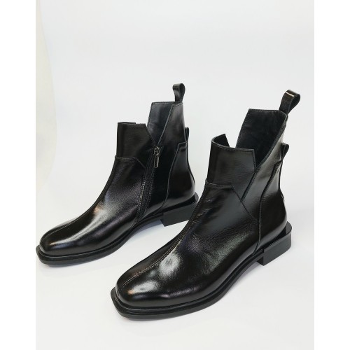 Черевики  Тюльпан Чорні лакові 2