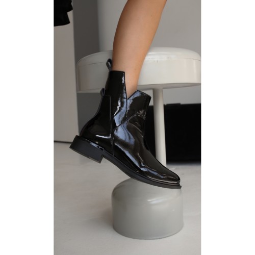 Черевики  Тюльпан Чорні лакові 4