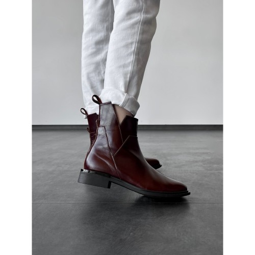 Черевики  Тюльпан шоколад лакові 4