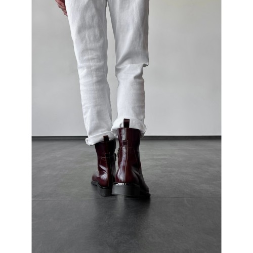 Черевики  Тюльпан шоколад лакові 3