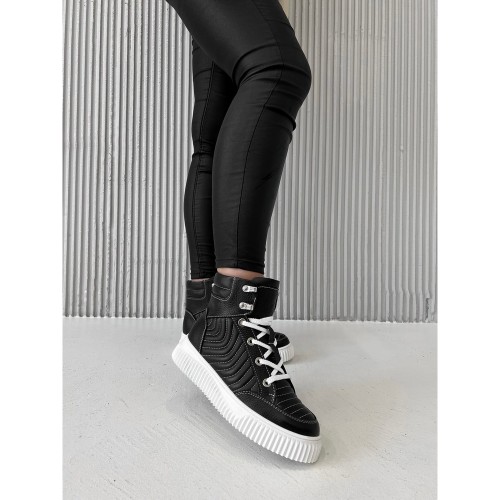 Хайтопи розшивні чорні 1