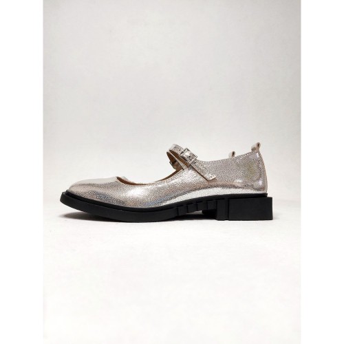 Балетки Мери Джейн серебро 4