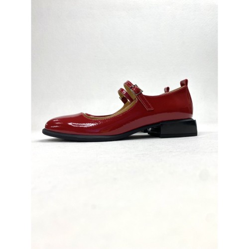 Балетки Мері Джейн червоні лаковані 2