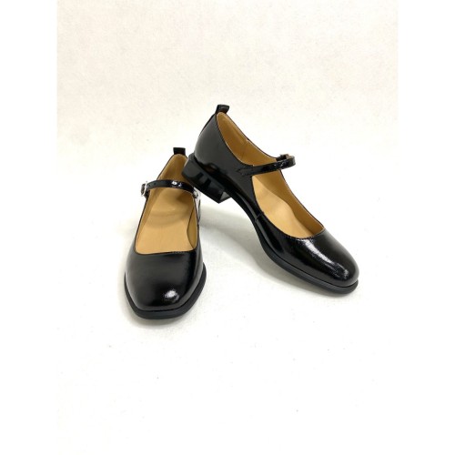 Балетки Мері Джейн чорні лаковані 1