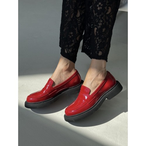 Лоферы А 5133 червоні 5