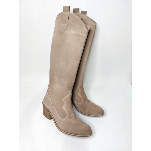 Козаки чоботи замша, бургунді 6