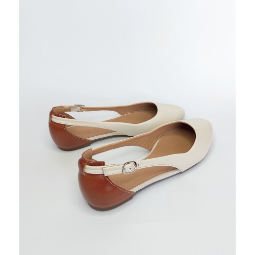 TANGO бежевые с коричневой пяткой 3