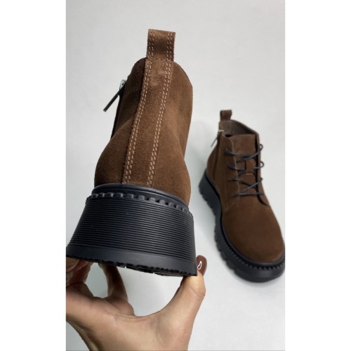 Хайтопи шоколад, замша 1