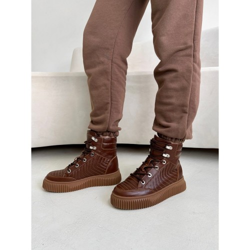 Хайтопи розшивні, колір шоколад 4