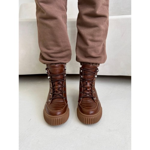 Хайтопи розшивні, колір шоколад 3