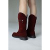 Чоботи зі змійками, бордо mini 4