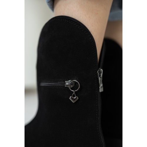 Напівчоботи зі змійками, чорні 2