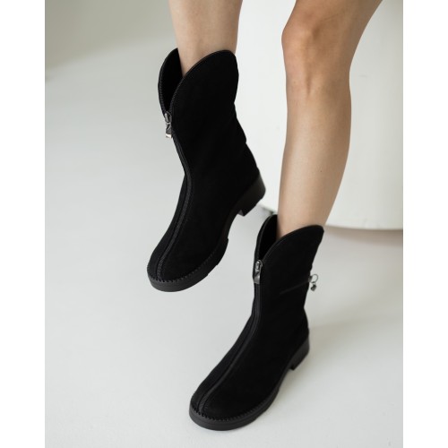 Напівчоботи зі змійками, чорні 4