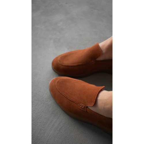 Лофери Лора замша, колір Бренді 5