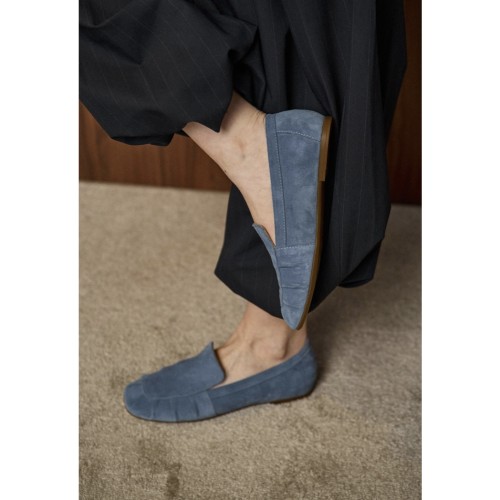 Лофери з драпіровкою, чорні, замша 6