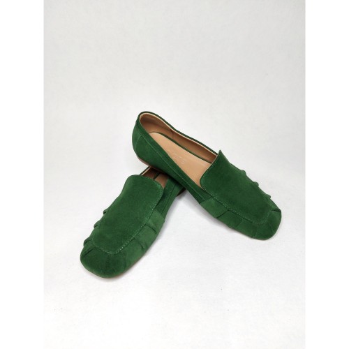 Лофери з драпіровкою, чорні, замша 1