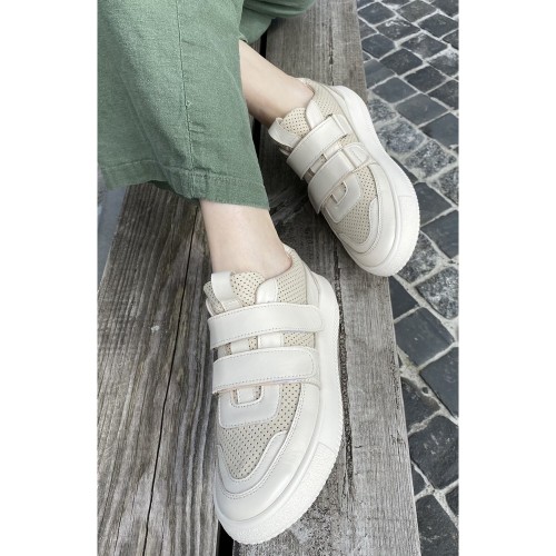 Кеди на липучках молочні 6