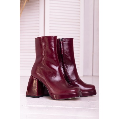 Ботильони "Вікторія" бордові 2