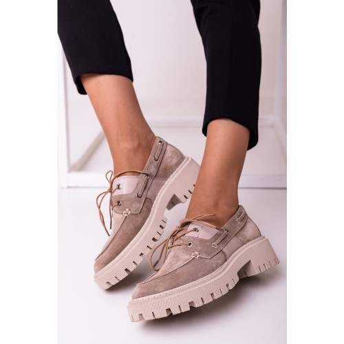 Топсайдери А - 24 бежеві замшеві 4