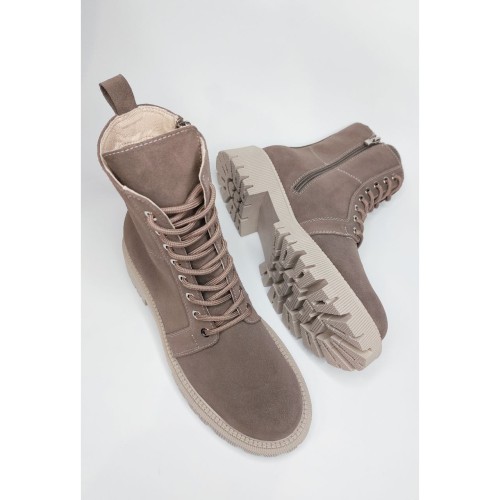 Черевики А - 01 бежеві замшеві 1