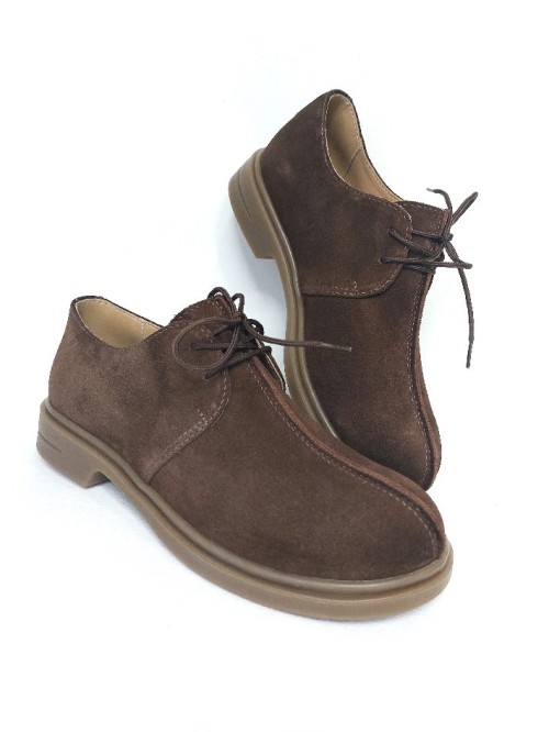 Лофери анатомічні, шоколад, замша 