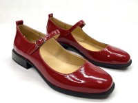 Балетки Мері Джейн червоні лаковані