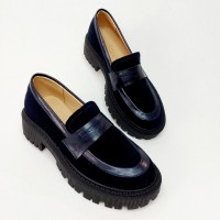 Лофери А-28 сині замша