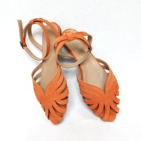 Vintage оранжевые замша